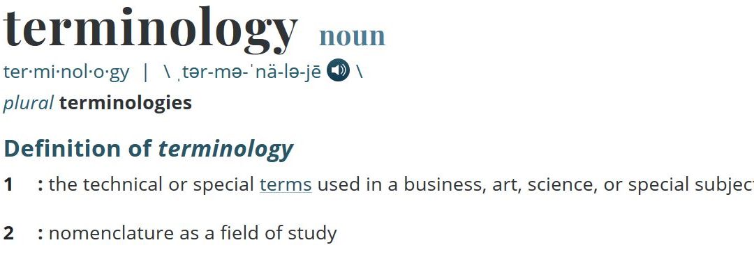 Terminology – Learn from my mistakes #111
