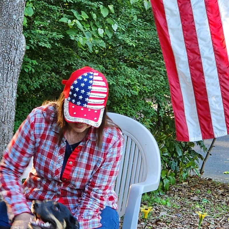 American Red, Blue & Bling Baseball Hats